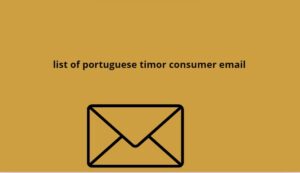list of portuguese timor consumer email